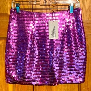 Boohoo x Kourtney Kardashian Barbie Pink Sequin Mini Skirt NWT